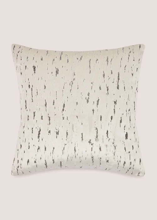 Grey Mottled Velvet Cushion (43cm x 43cm) Image 1