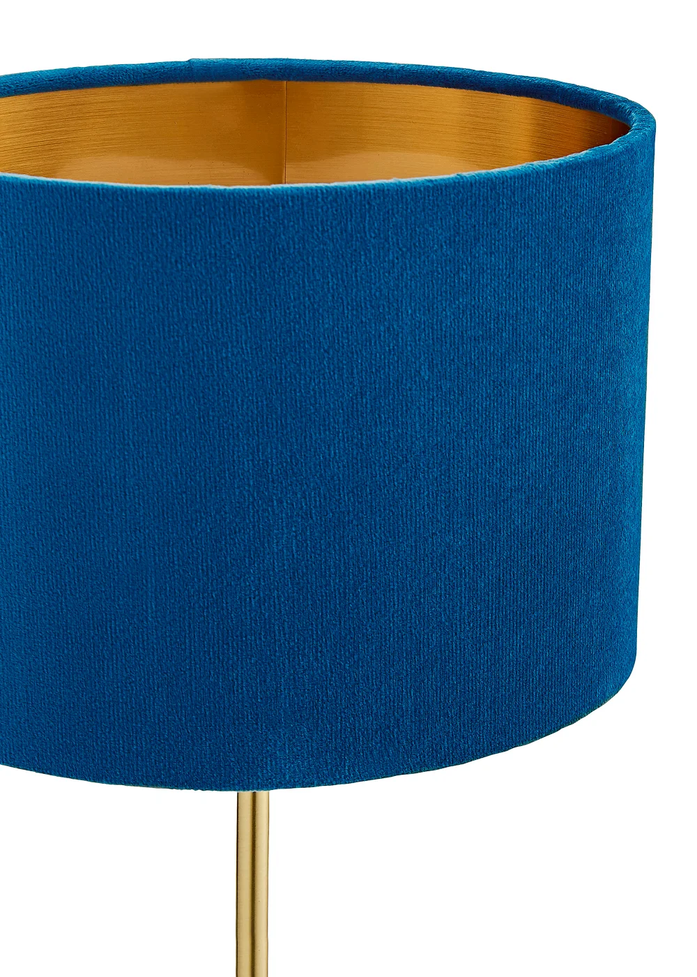 Inlight Navy Blue Velvet Stick Table Lamp (40cm x 16cm x 21cm) - One Size Image 2