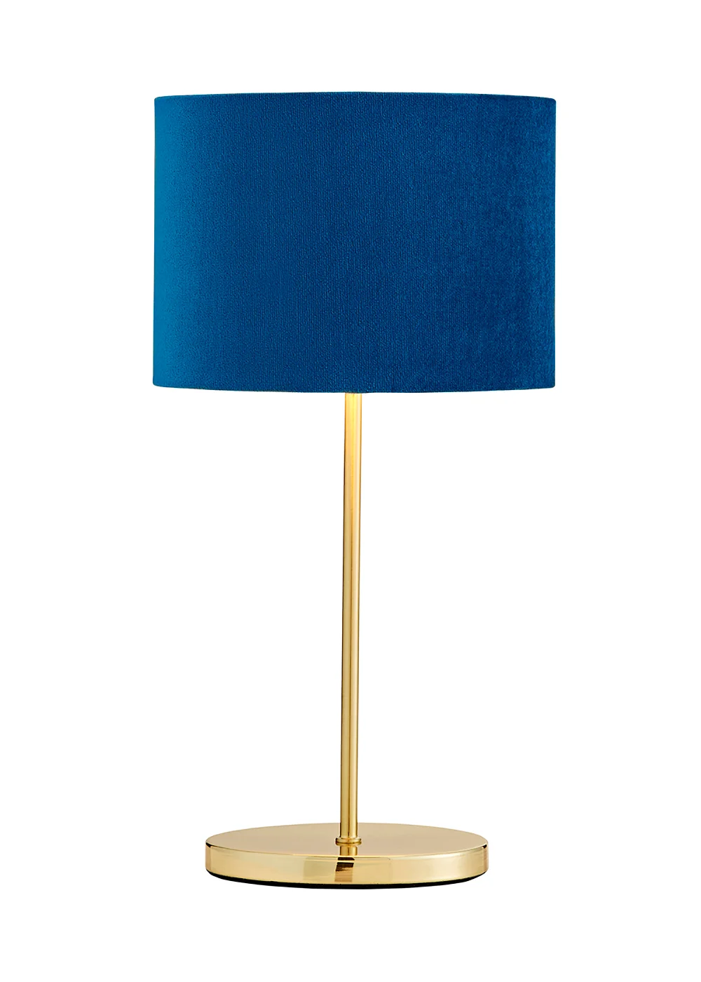 Inlight Navy Blue Velvet Stick Table Lamp (40cm x 16cm x 21cm) - One Size Image 1