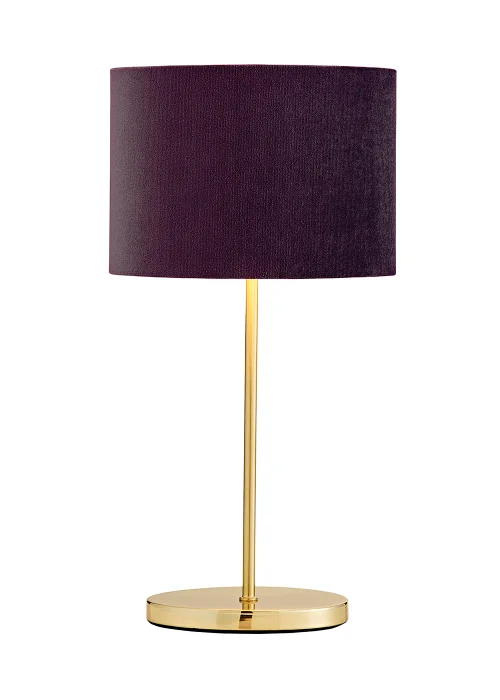 Inlight Maroon Velvet Stick Table Lamp (40cm x 16cm x 21cm) - One Size Image 1