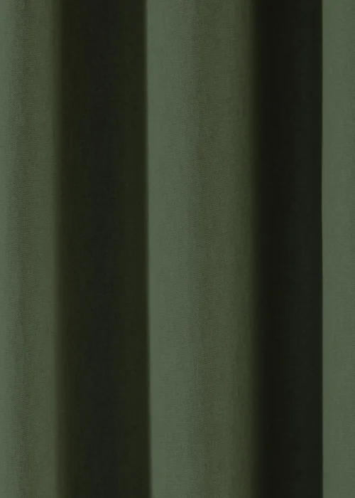 Fusion Sorbonne Bottle Green Eyelet Curtains - 46W X 54D (116x137cm) Image 3
