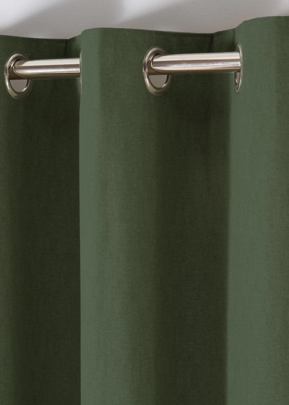 Fusion Sorbonne Bottle Green Eyelet Curtains - 46W X 54D (116x137cm) Image 2