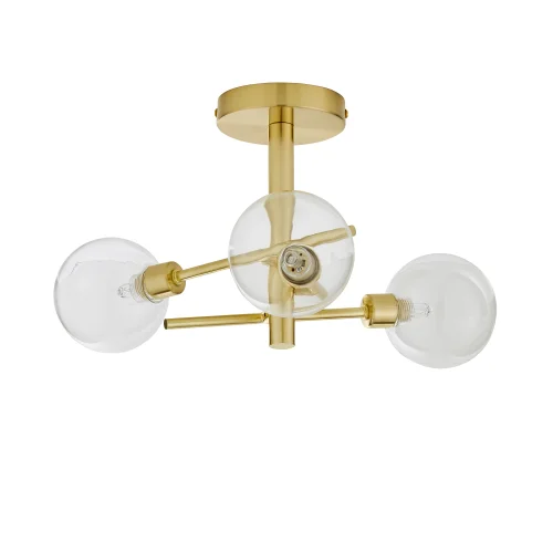 Inlight Nova Brass 3LT Ceiling Light (21cm x 48cm x 48cm) - One Size Image 4