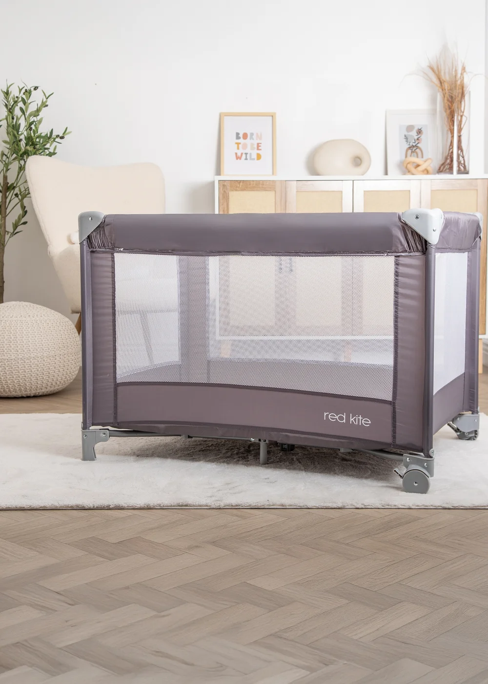 Red Kite Sleeptight Travel Cot Grey (70cm x 99cm x 70cm) - No Size Image 6