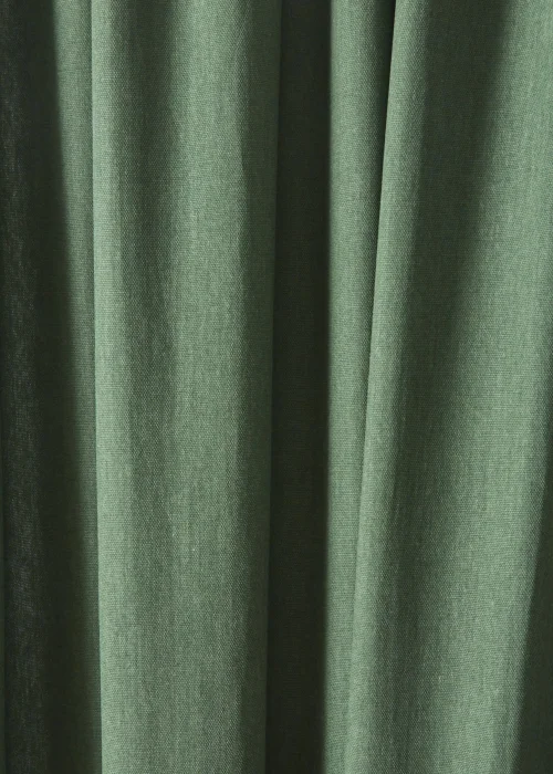 Fusion Dijon Blackout Bottle Green Pencil Pleat Curtains - 46W X 54D (116x137cm) Image 3