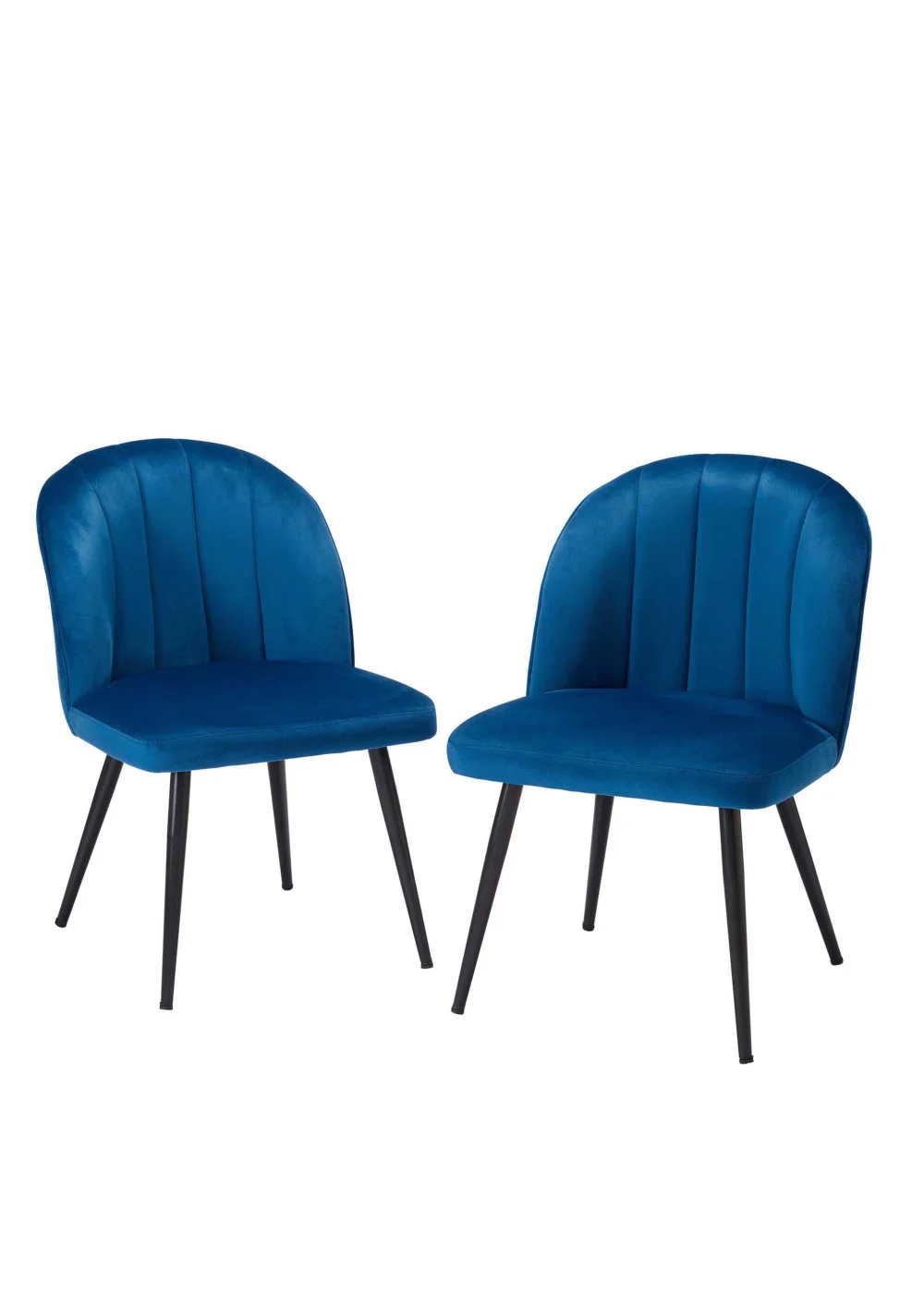 LPD Furniture Set of 2 Orla Dining Chairs Blue (815x625x540mm) - No Size Image 2