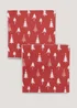 16 Pack Red Tree Napkins (33cm x 33cm) Image 1