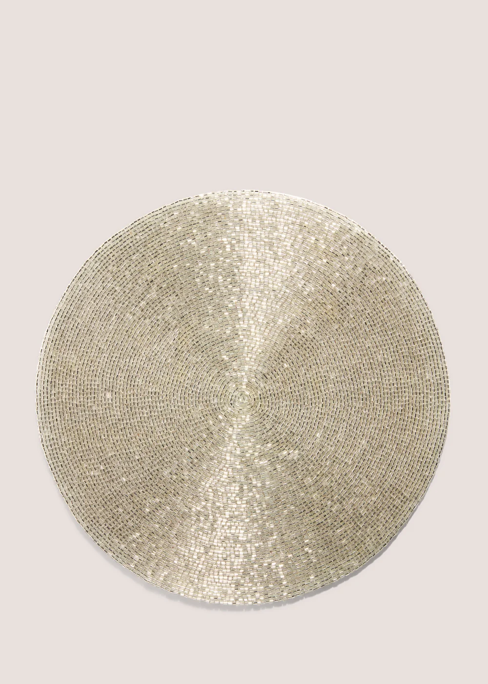 Silver Beaded Placemat (30.5cm) Image 1