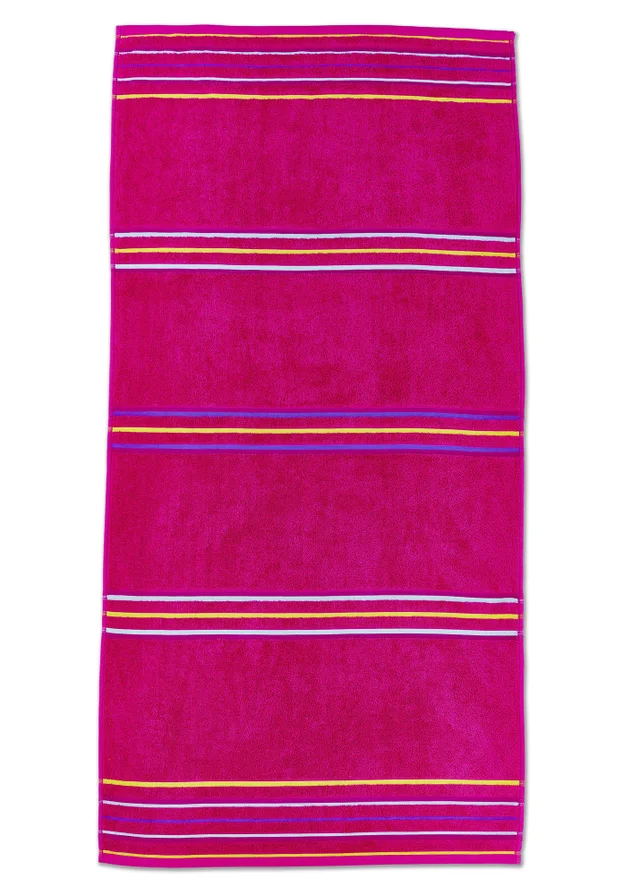 Catherine Lansfield Rainbow Cotton Beach Towel Pair