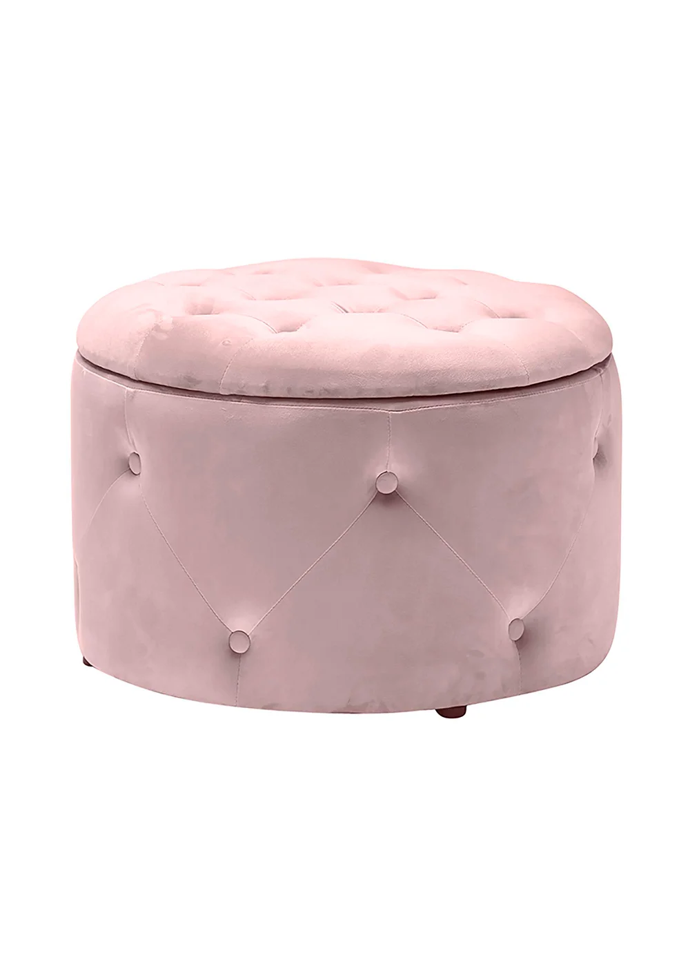 LPD Furniture Cleo Storage Pouff Pink (400x600x600mm) - One Size Image 1
