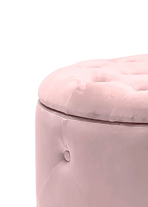 LPD Furniture Cleo Storage Pouff Pink (400x600x600mm) - One Size Image 2