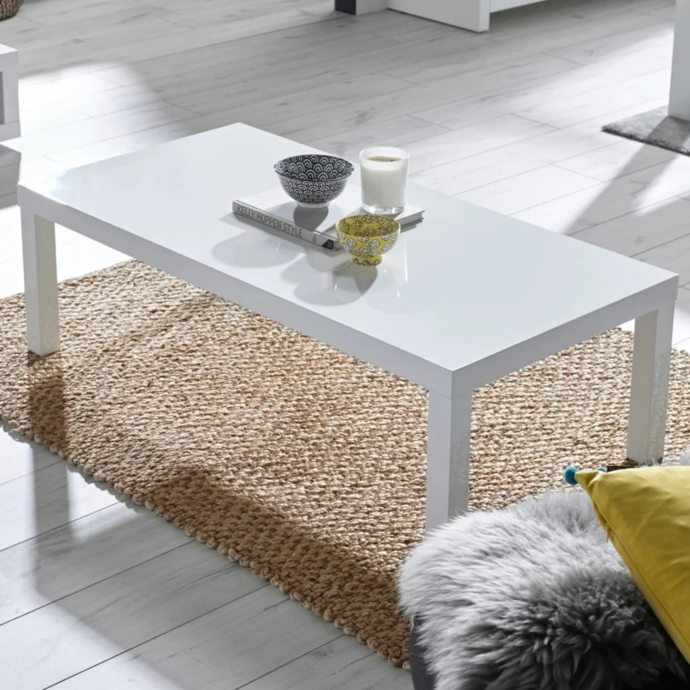 LPD Furniture Puro Coffee Table White (370x597x1200mm) - One Size Image 1