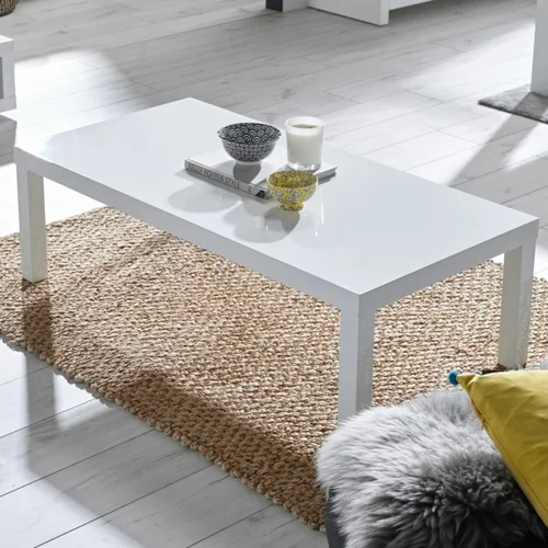 LPD Furniture Puro Coffee Table White (370x597x1200mm) - One Size Image 1