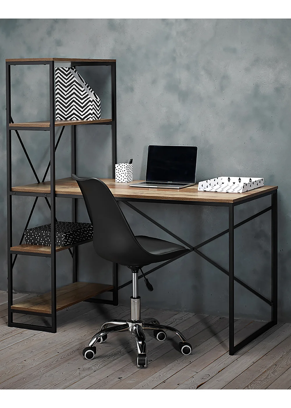 LPD Furniture Hoxton Workstation (1450x700x1300mm) - One Size Image 1