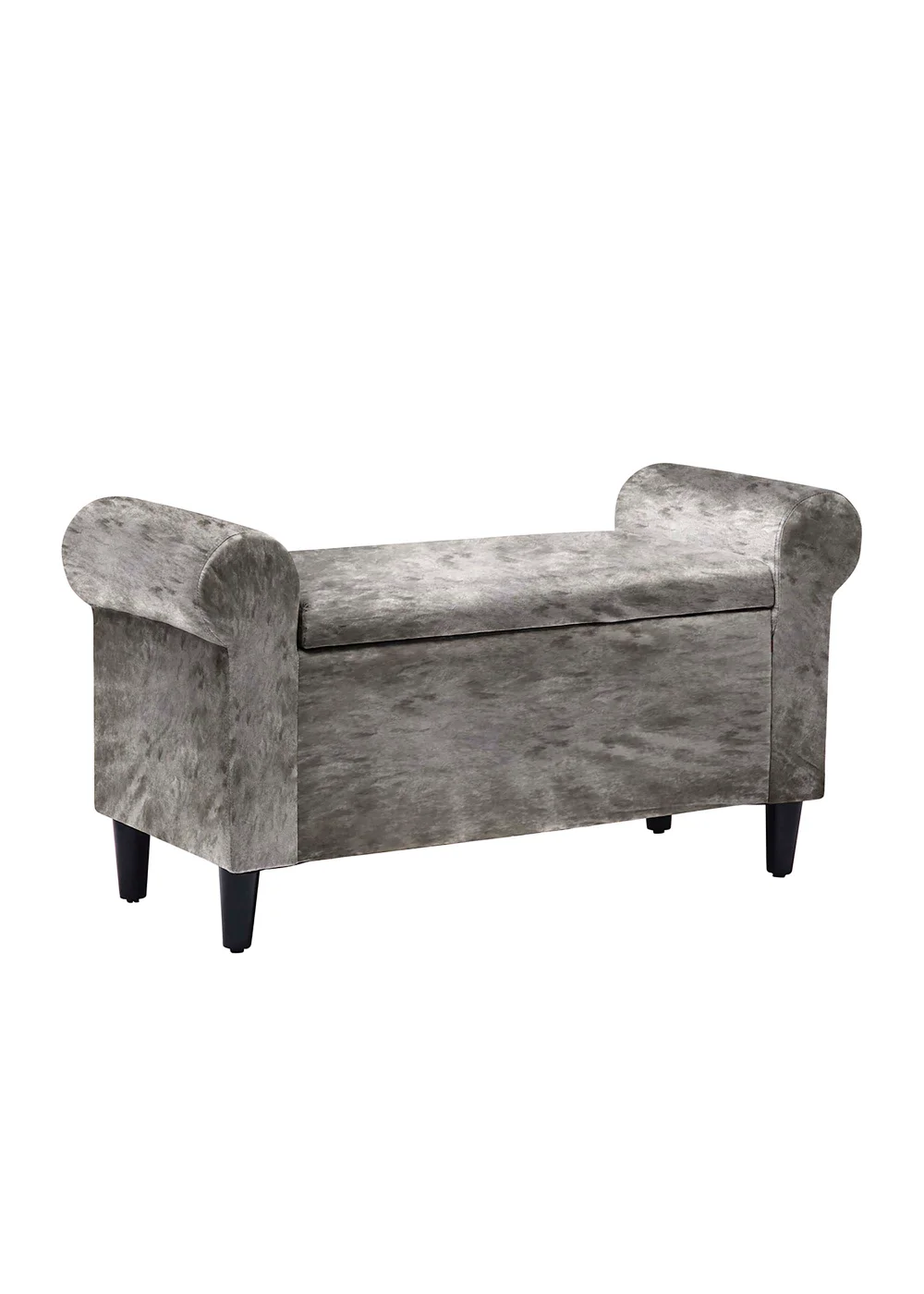 LPD Furniture Highgrove Storage Ottoman Silver (600x450x1150mm) - One Size Image 1