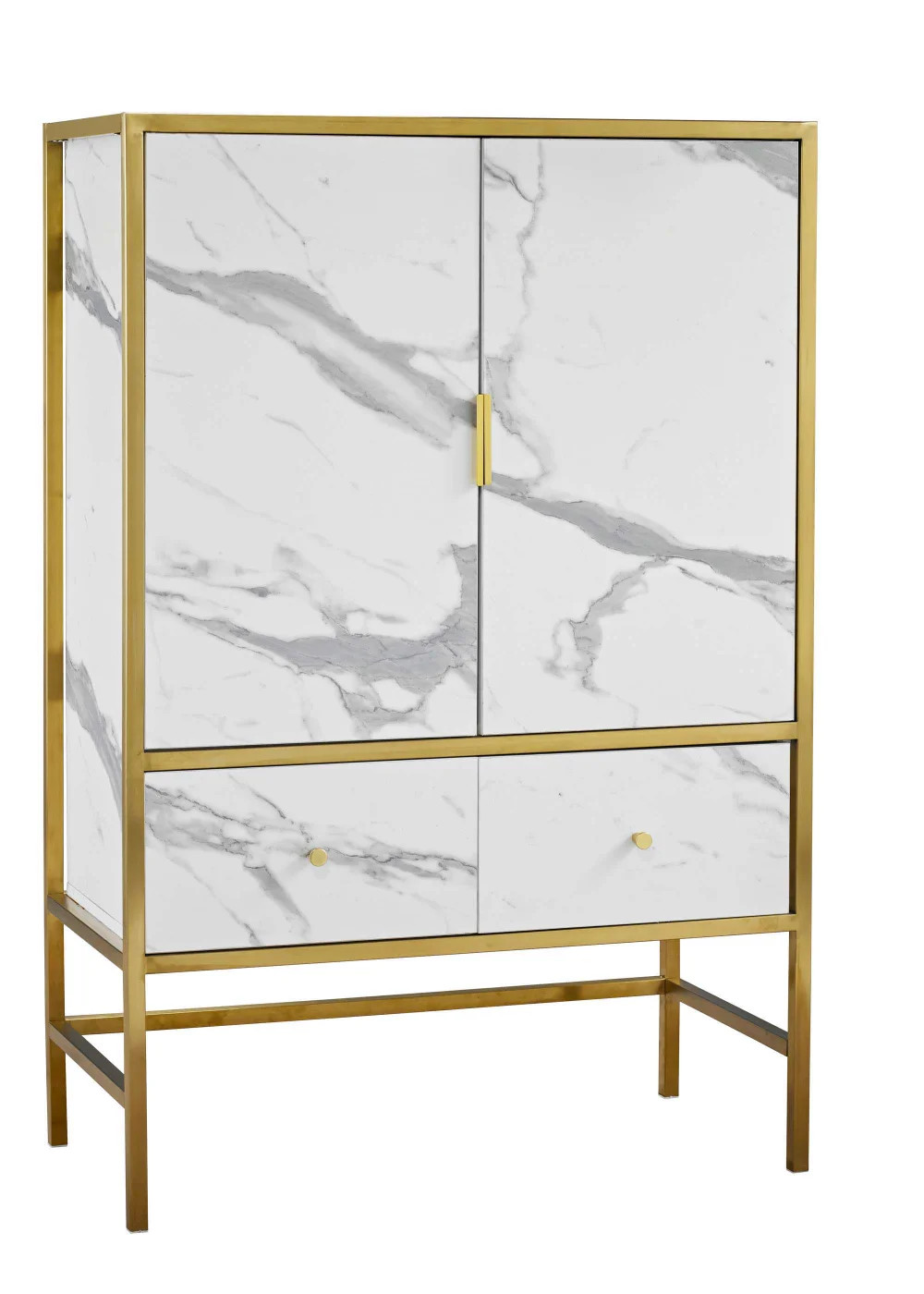 LPD Furniture Monaco Drinks Cabinet White (1200x400x800mm) - No Size Image 2