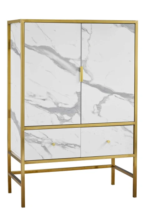 LPD Furniture Monaco Drinks Cabinet White (1200x400x800mm) - No Size Image 2