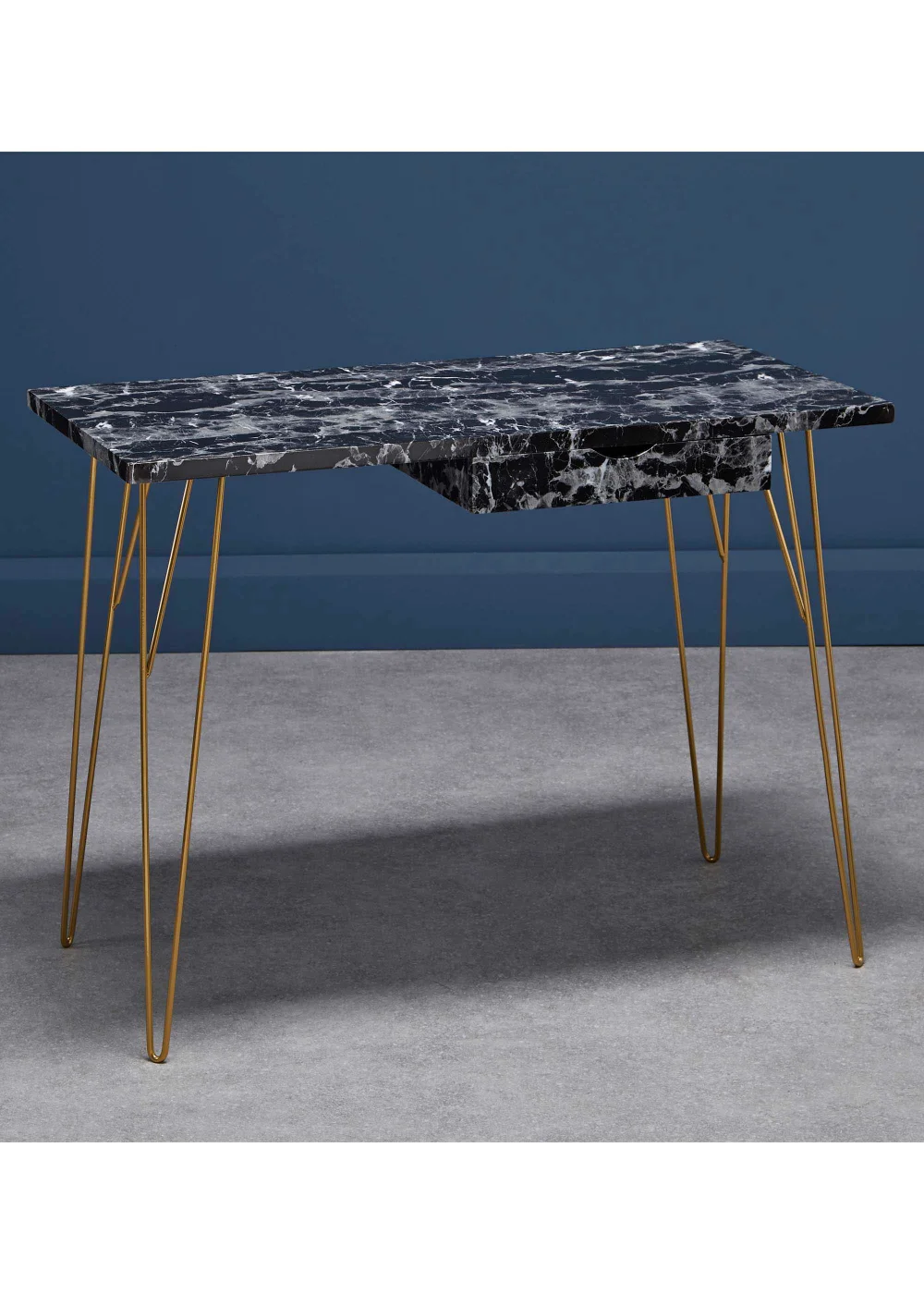 LPD Furniture Fusion Desk Black Marble (750x500x1000mm) - No Size Image 2