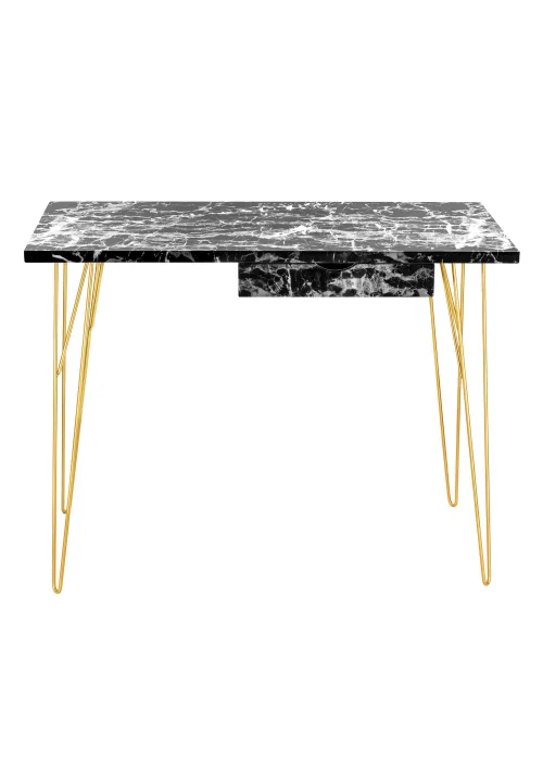 LPD Furniture Fusion Desk Black Marble (750x500x1000mm) - No Size Image 3