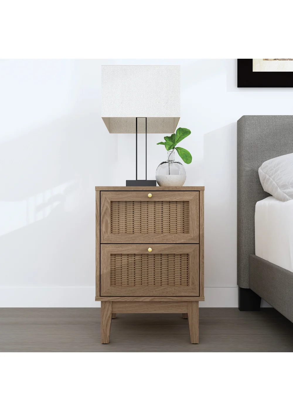 LPD Furniture Bordeaux Bedside Cabinet (587x355x400mm) - No Size Image 1