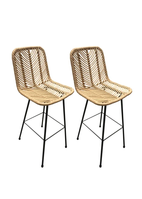 LPD Furniture Set of 2 Rafferty Wooden Barstool (1040x520x430mm) - One Size Image 1