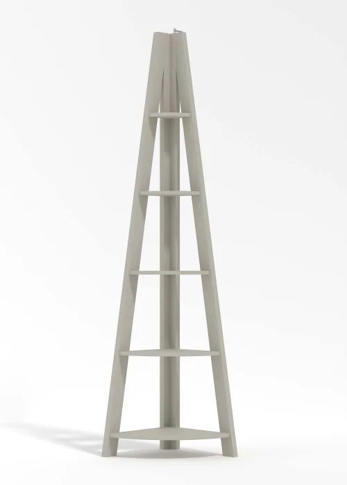 LPD Furniture Tiva Corner Ladder Shelving Grey (1754x386x386mm) - No Size Image 1