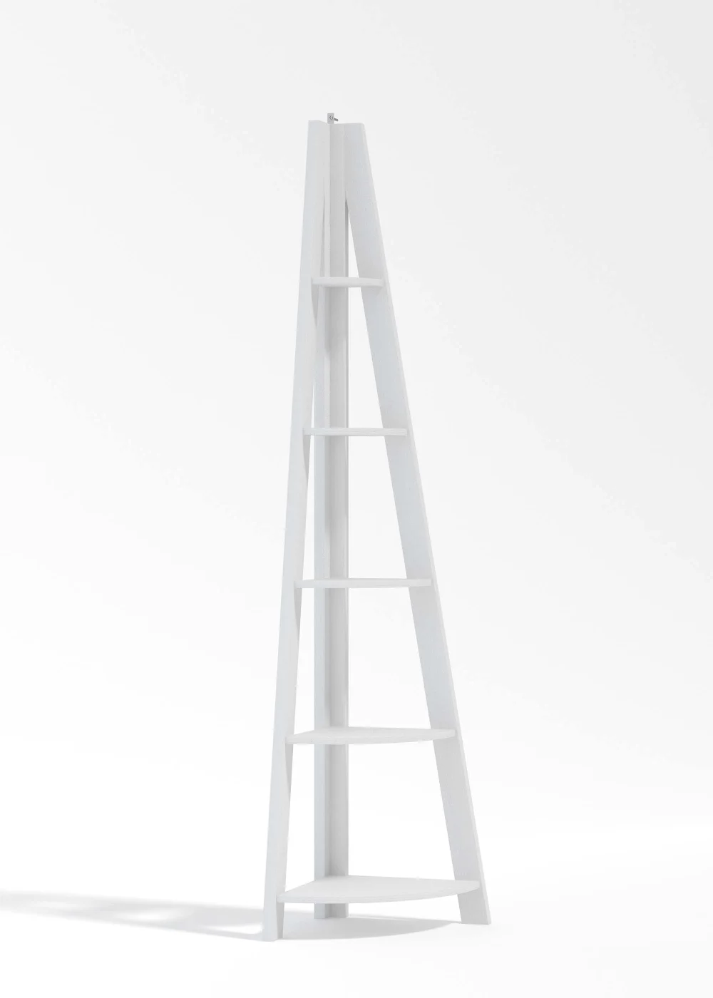 LPD Furniture Tiva Corner Ladder Shelving White (1754x386x386mm) - No Size Image 2