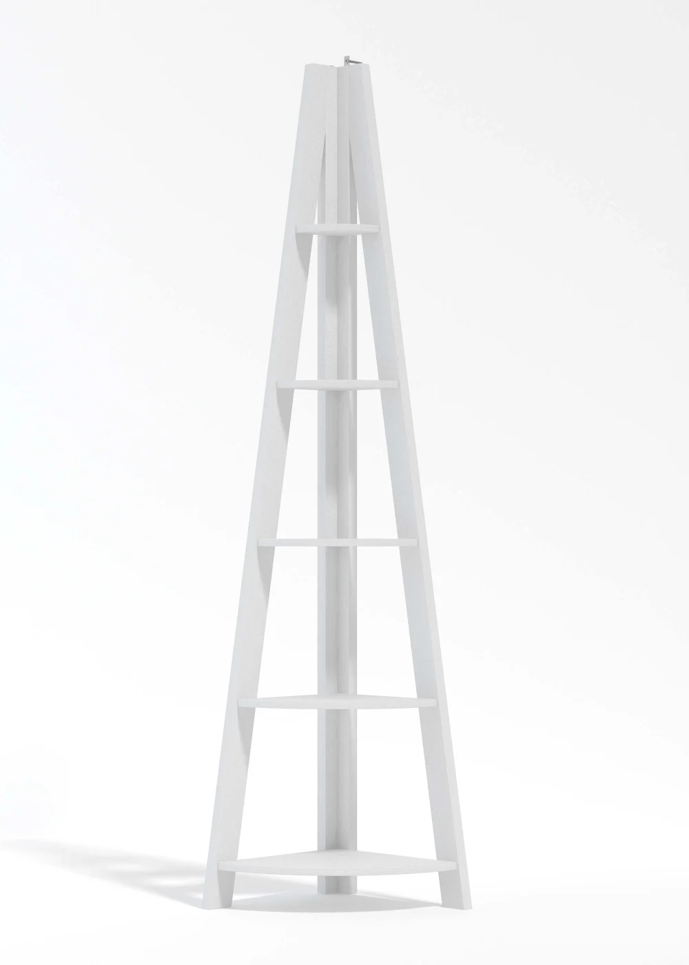 LPD Furniture Tiva Corner Ladder Shelving White (1754x386x386mm) - No Size Image 1