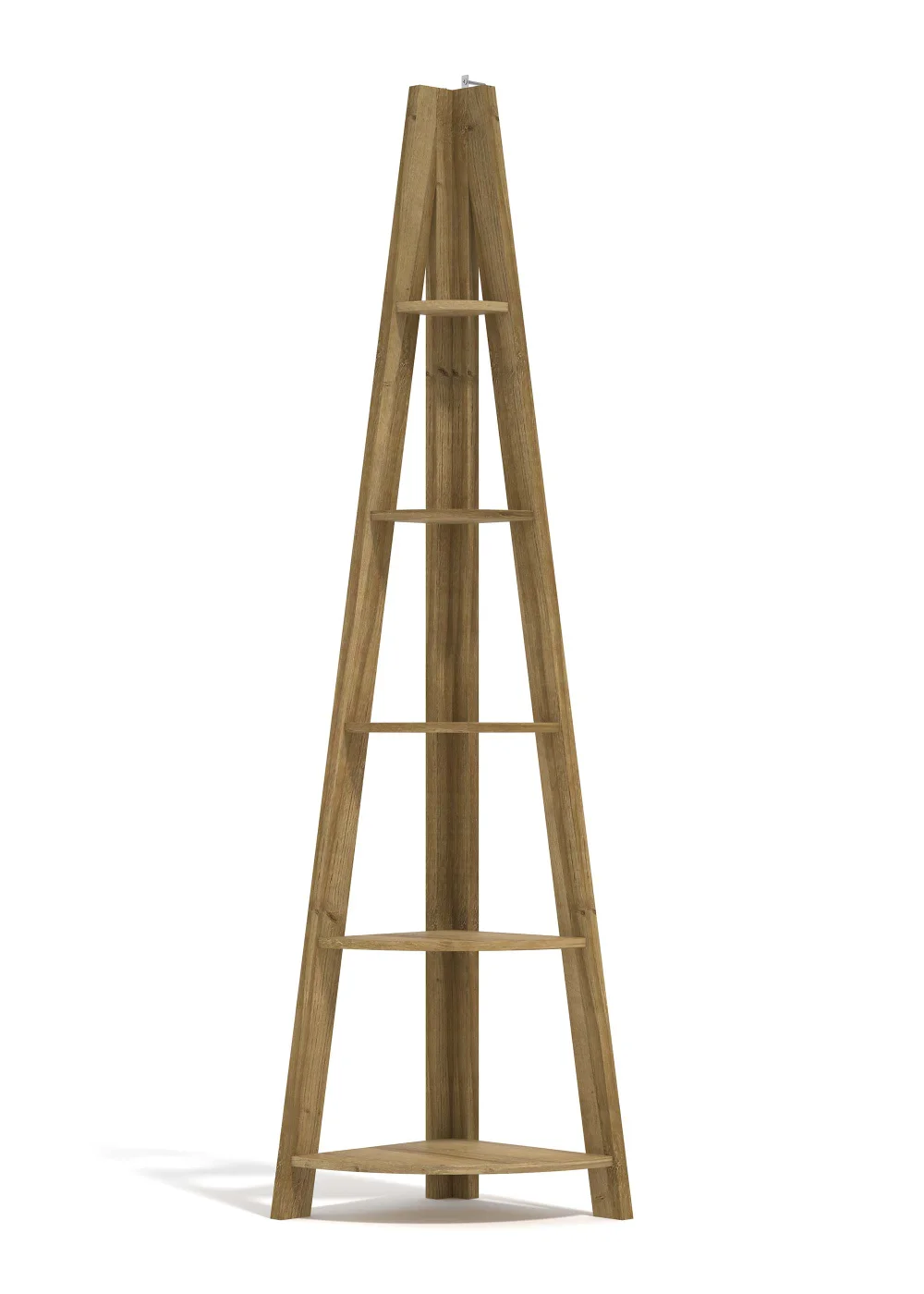 LPD Furniture Tiva Corner Ladder Shelving Oak (1754x386x386mm) - One Size Image 1