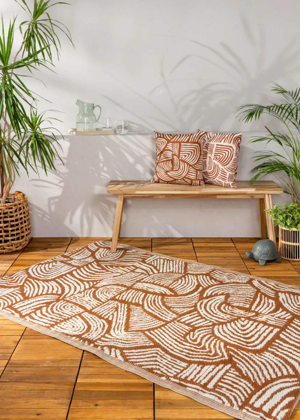 furn. Dunes 100% Recycled Reversible Outdoor Rug (120cm x 180cm) - One Size Image 2
