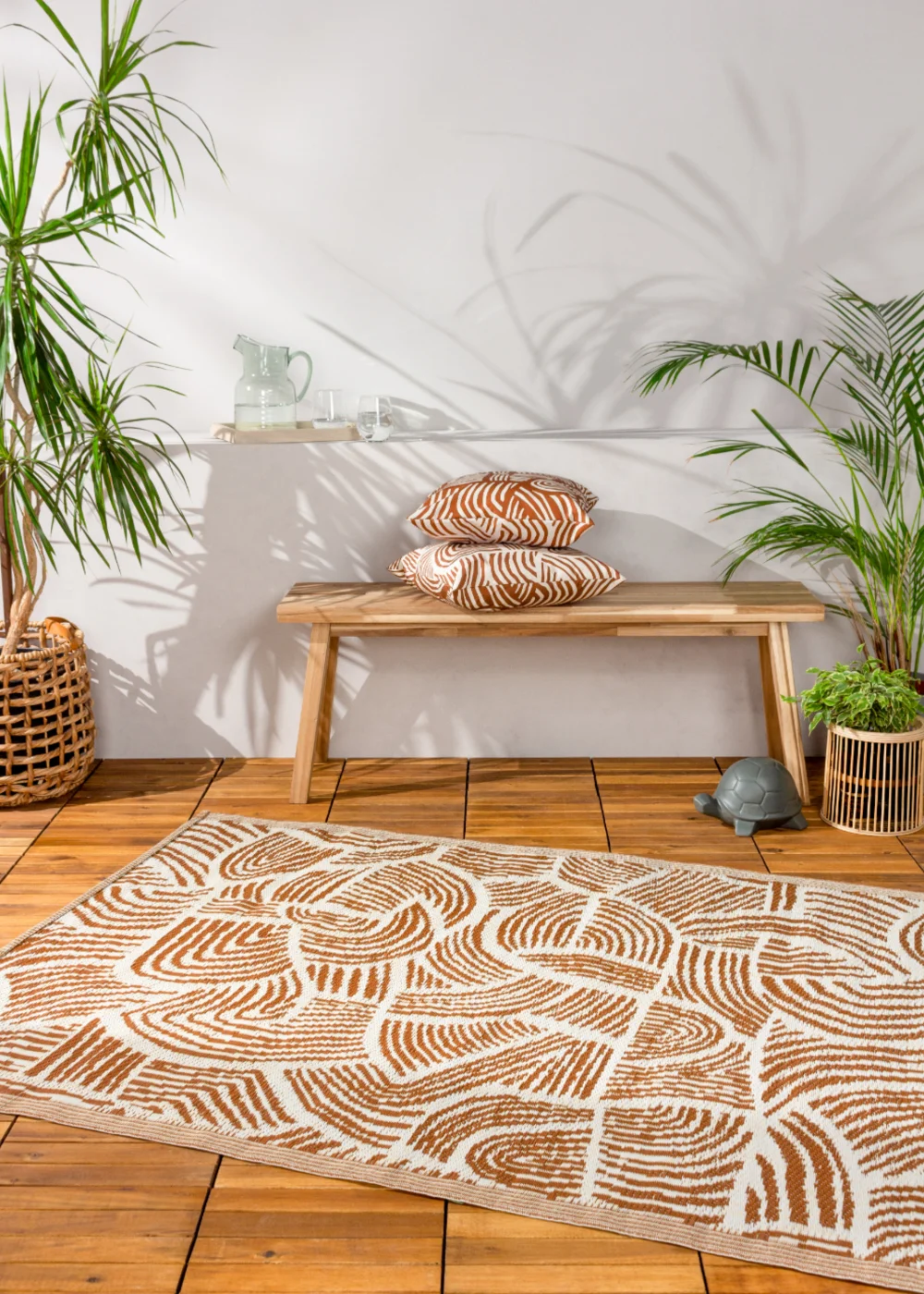 furn. Dunes 100% Recycled Reversible Outdoor Rug (120cm x 180cm) - One Size Image 4