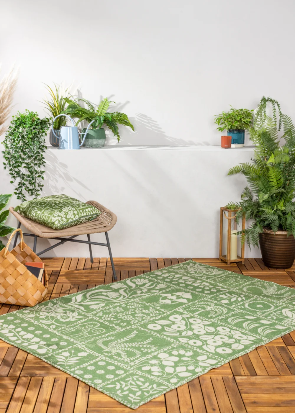 furn. Forage Garden Washable Outdoor/Indoor Rug (120cm x 170cm) - One Size Image 2