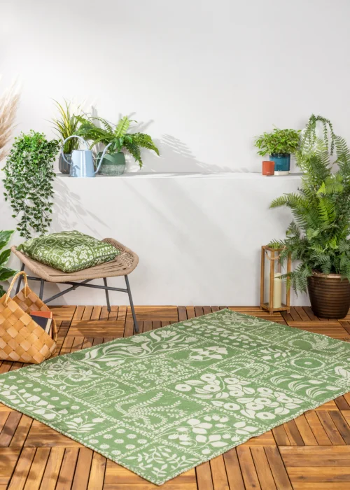furn. Forage Garden Washable Outdoor/Indoor Rug (120cm x 170cm) - One Size Image 2