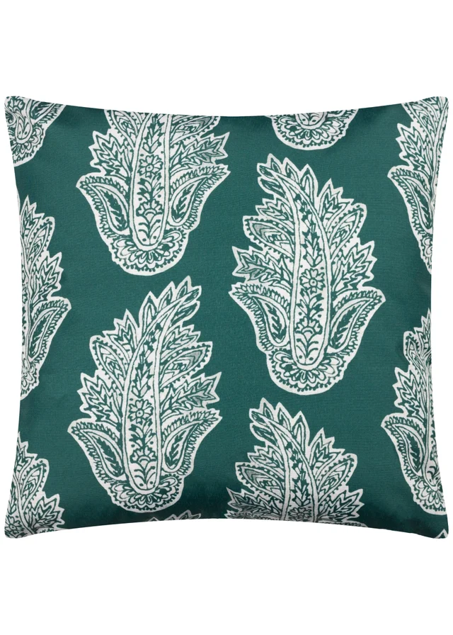 Paoletti Kalindi Paisley Outdoor Filled Cushion (43cm x 43cm x 8cm)