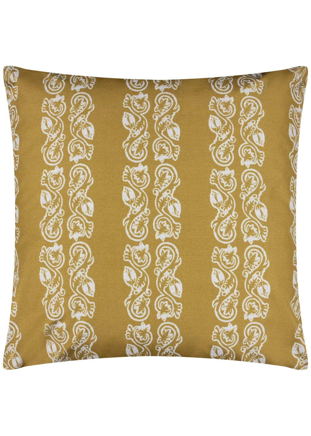 Paoletti Kalindi Stripe Outdoor Filled Cushion (55cm x 55cm x 8cm) Saffron - One Size Image 1