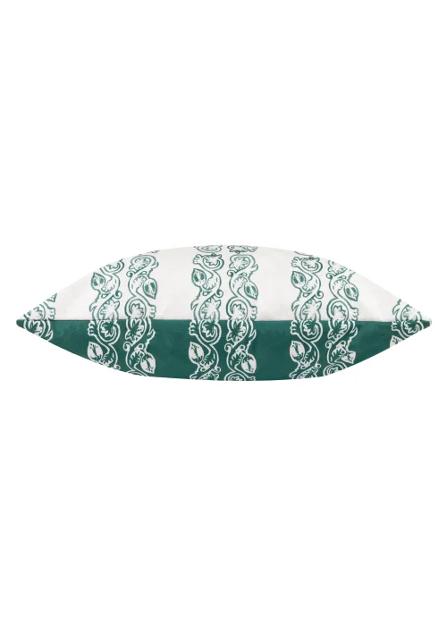 Paoletti Kalindi Stripe Outdoor Filled Cushion (55cm x 55cm x 8cm) Teal - One Size Image 3