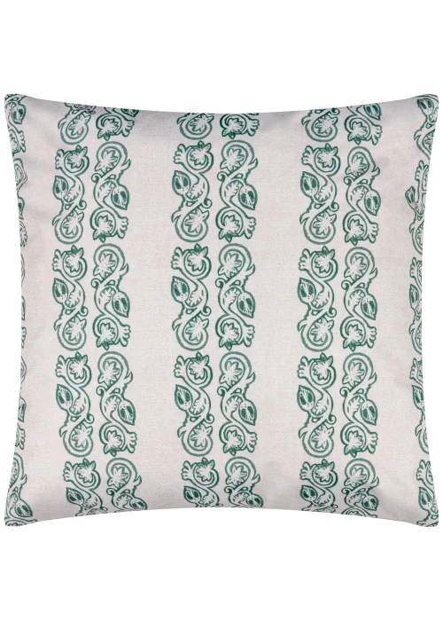 Paoletti Kalindi Stripe Outdoor Filled Cushion (55cm x 55cm x 8cm) Teal - One Size Image 2
