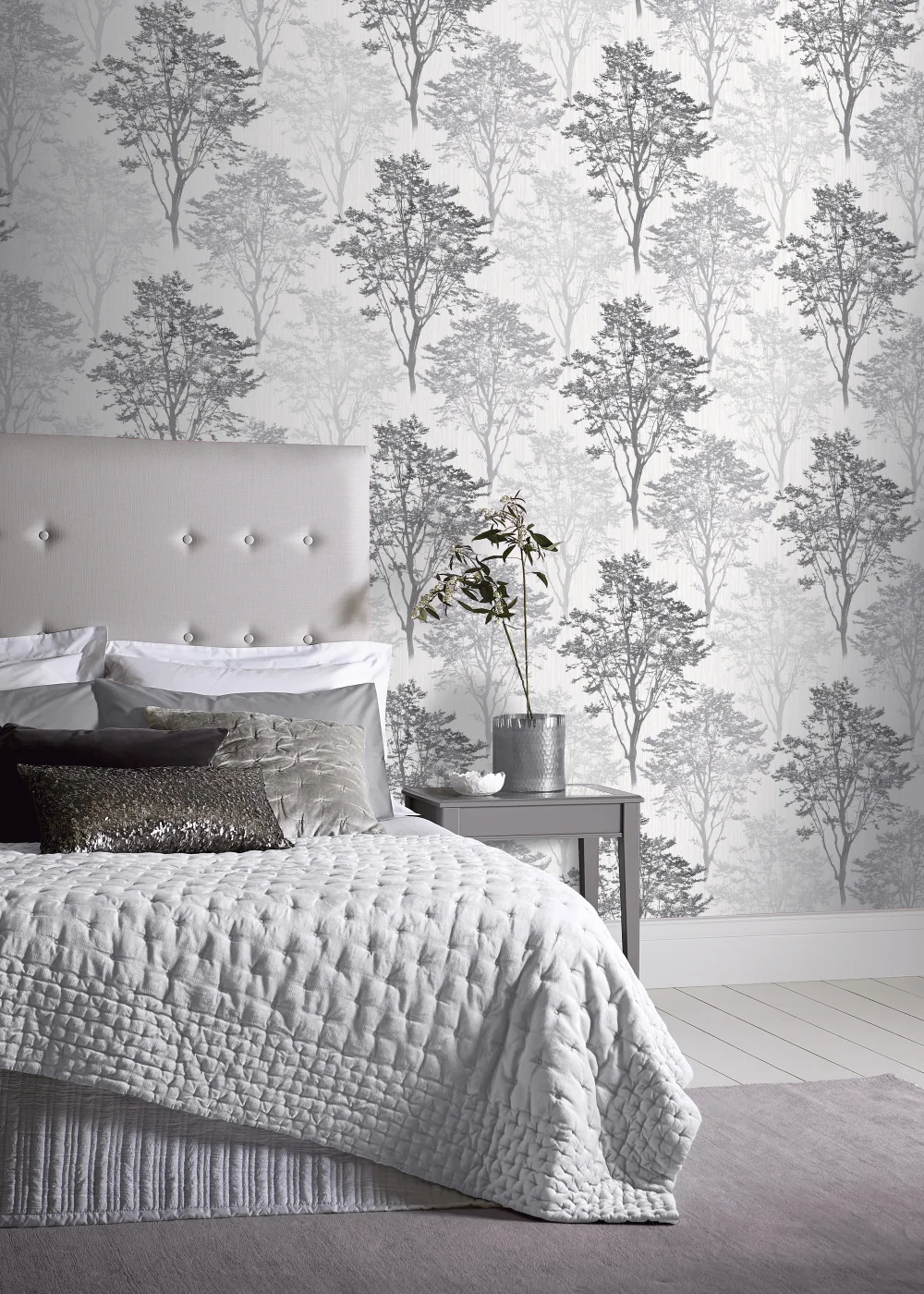 Arthouse Wildwood Mono Wallpaper - One Size Image 2