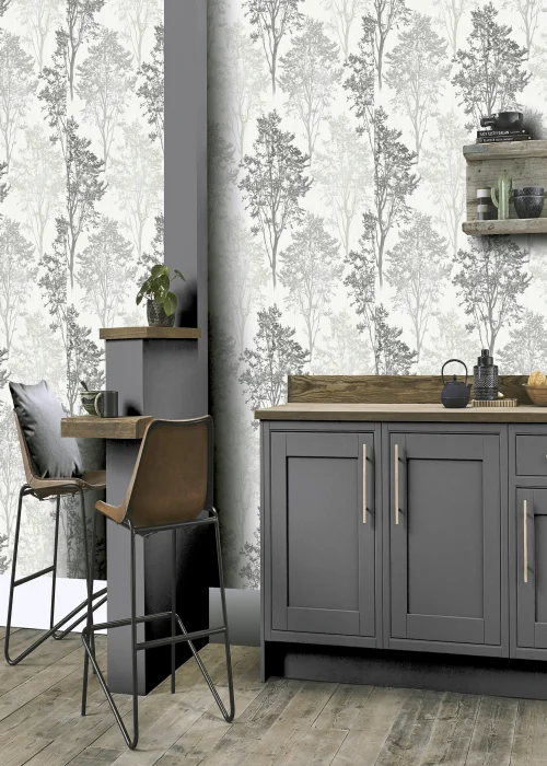 Arthouse Wildwood Mono Wallpaper - One Size Image 4