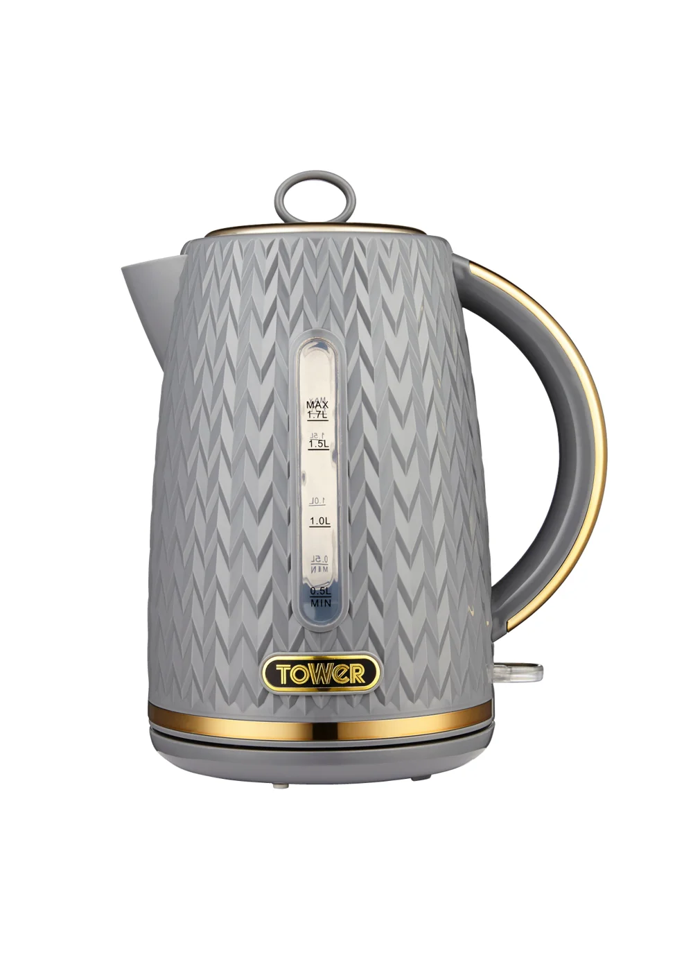Tower Empire 3KW 1.7L Kettle Grey with Brass Accents - No Size Image 1