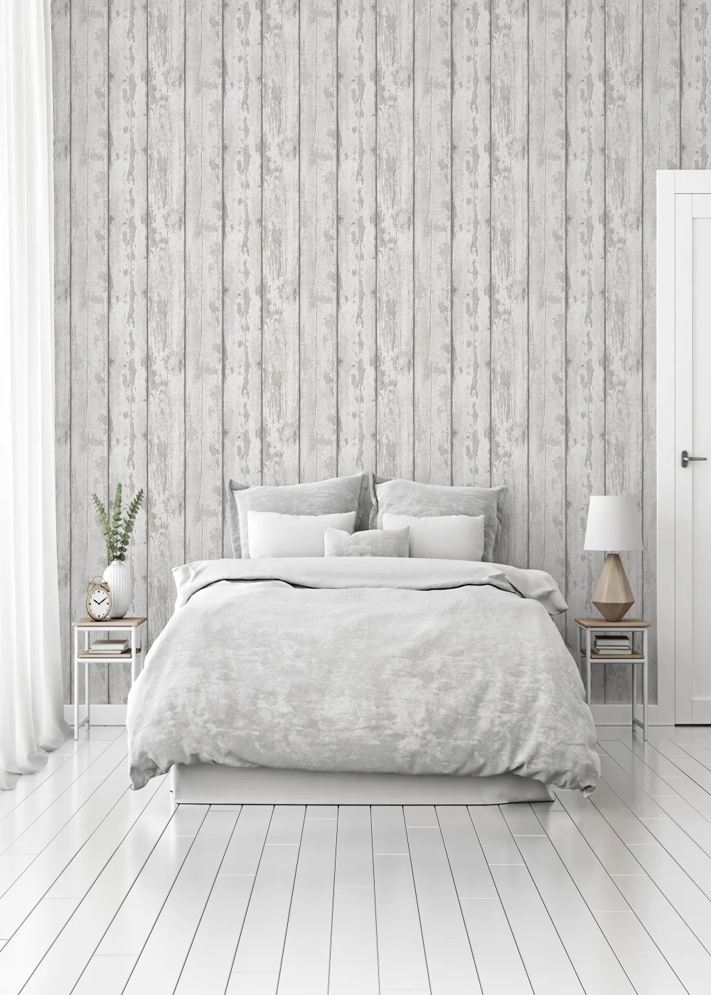 Arthouse Metallic Washed Wood Wallpaper - One Size Image 4