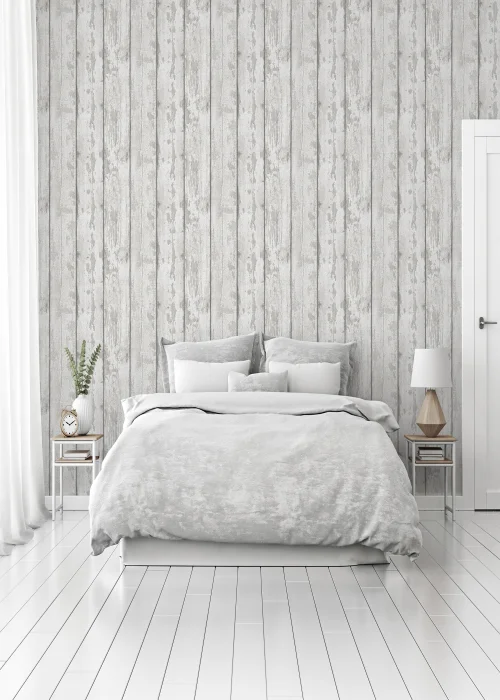 Arthouse Metallic Washed Wood Wallpaper - One Size Image 4
