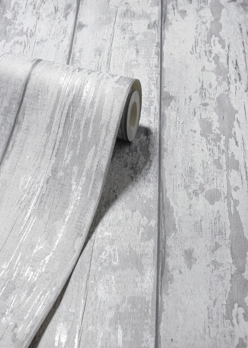 Arthouse Metallic Washed Wood Wallpaper - One Size Image 3