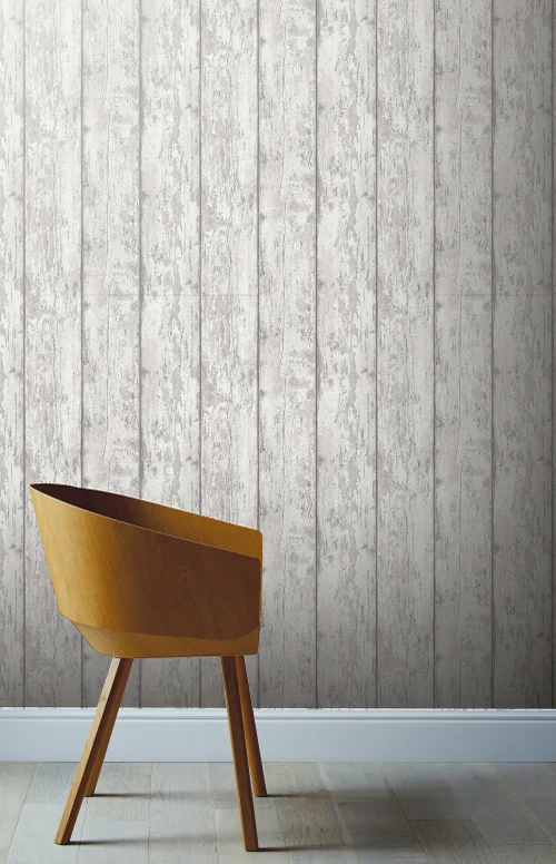 Arthouse Metallic Washed Wood Wallpaper - One Size Image 2