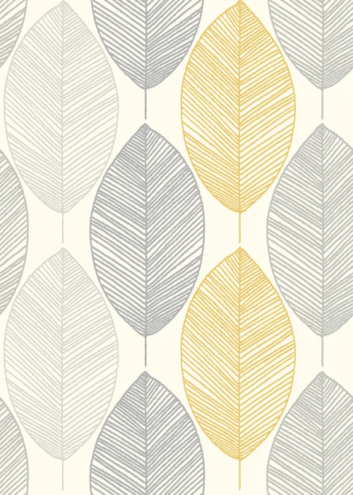 Arthouse Scandi Leaf Wallpaper - One Size Image 1