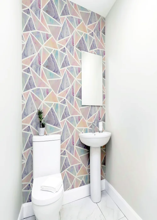 Arthouse Pastel Geo Wallpaper - One Size Image 5