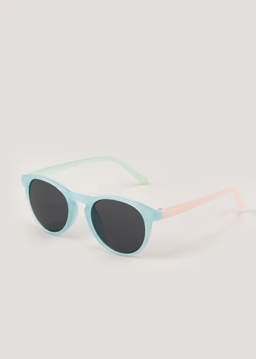Kids Blue Neon Keyhole Sunglasses (3+yrs) - One Size Image 1