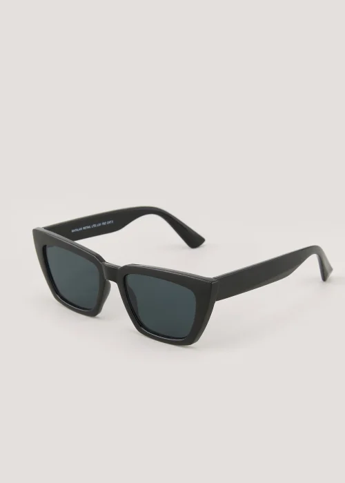 Black Angular Sunglasses - One Size Image 1
