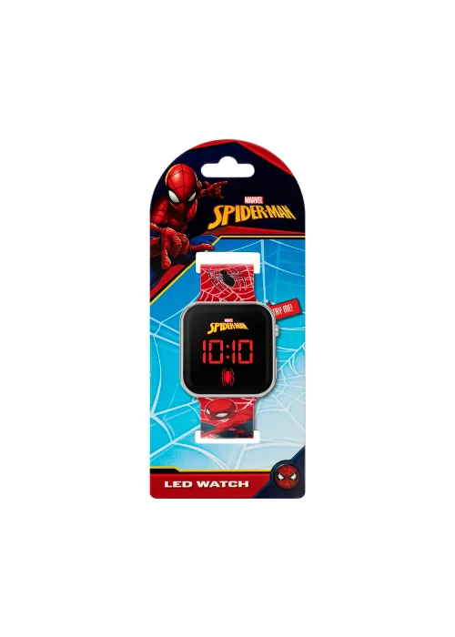 Kids Red Spider-Man LCD Tracker Watch - One Size Image 3