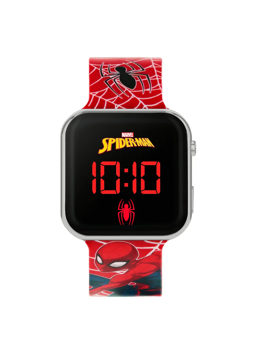 Kids Red Spider-Man LCD Tracker Watch - One Size Image 1